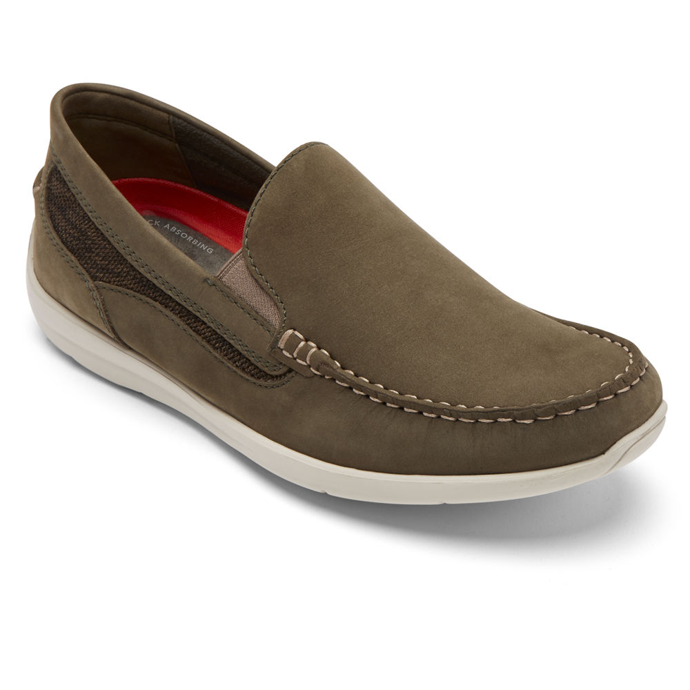 Slip-Ons Rockport Hombre Mexico - Cullen Venetian Verde Oscuro Oliva - ZGFXT2197